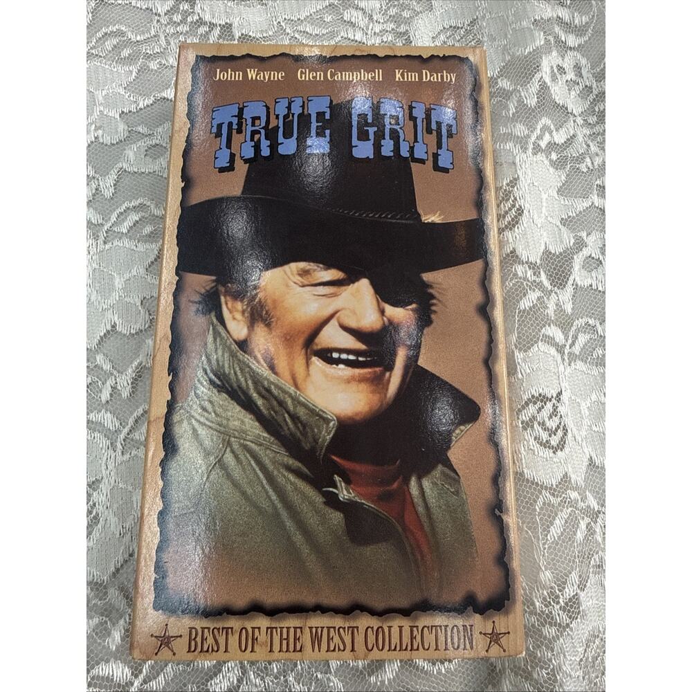 Vtg True Grit VHS John Wayne Glen Campbell Kim Darby Robert Duval Oscar Winner